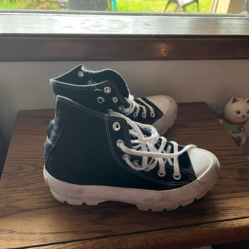 Kids Black High-Top Sneakers